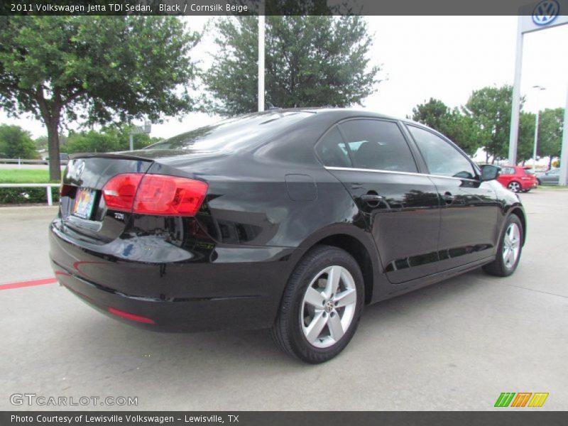 Black / Cornsilk Beige 2011 Volkswagen Jetta TDI Sedan