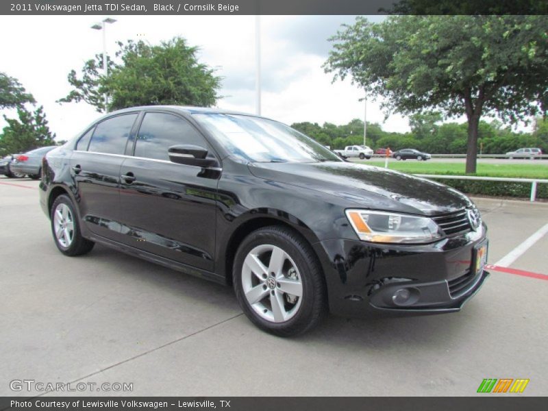 Black / Cornsilk Beige 2011 Volkswagen Jetta TDI Sedan