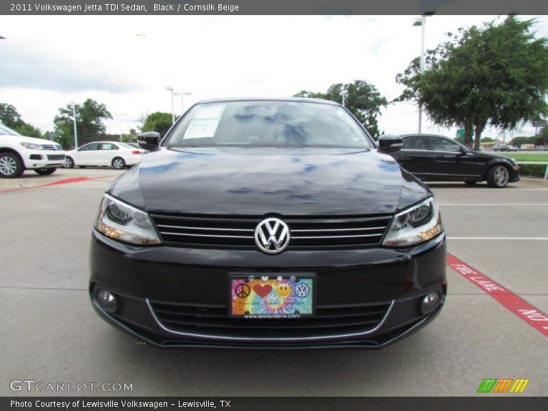Black / Cornsilk Beige 2011 Volkswagen Jetta TDI Sedan