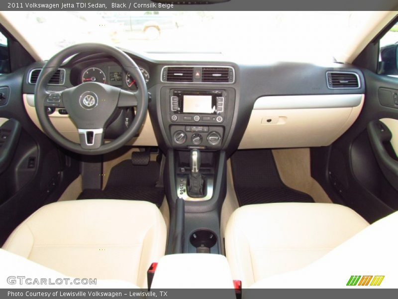 Black / Cornsilk Beige 2011 Volkswagen Jetta TDI Sedan
