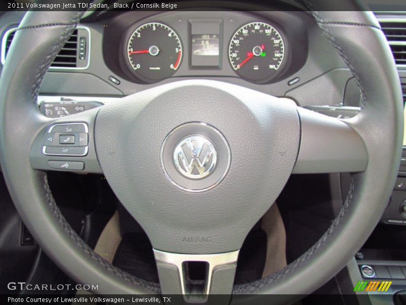 Black / Cornsilk Beige 2011 Volkswagen Jetta TDI Sedan