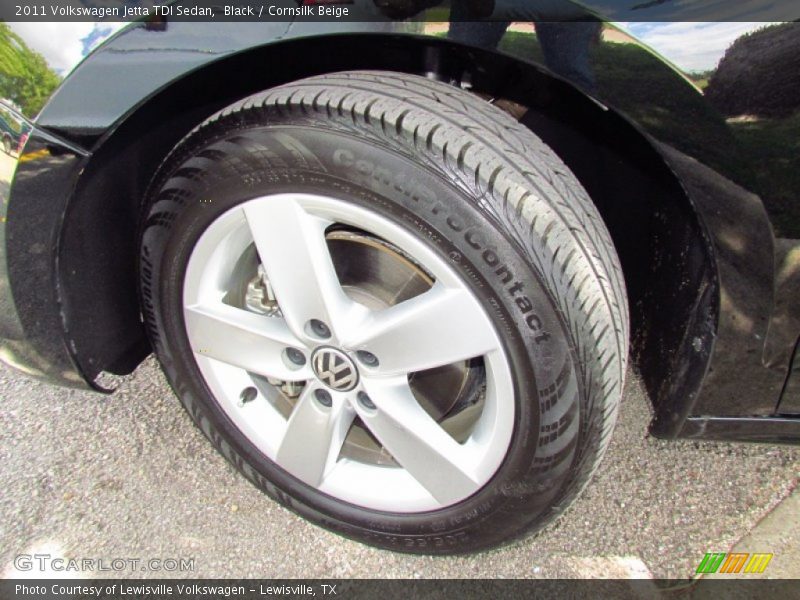 Black / Cornsilk Beige 2011 Volkswagen Jetta TDI Sedan