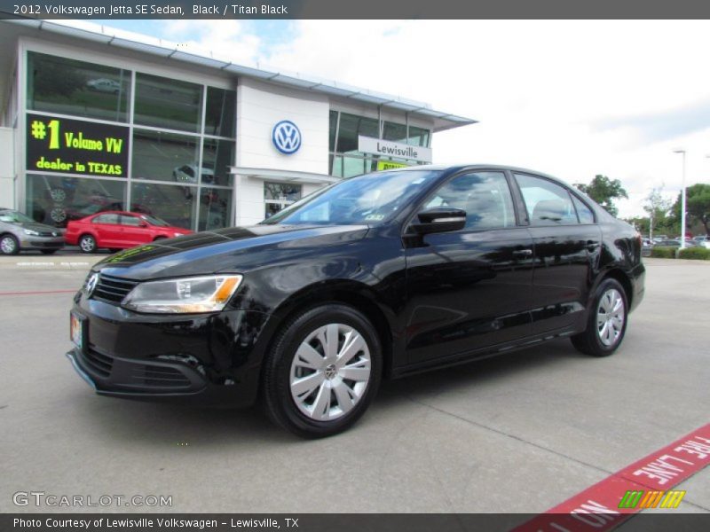 Black / Titan Black 2012 Volkswagen Jetta SE Sedan