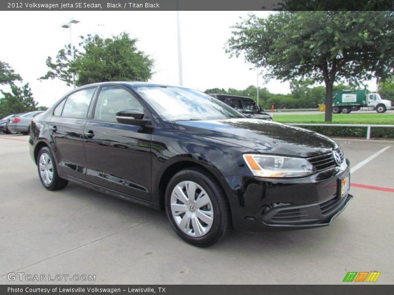 Black / Titan Black 2012 Volkswagen Jetta SE Sedan