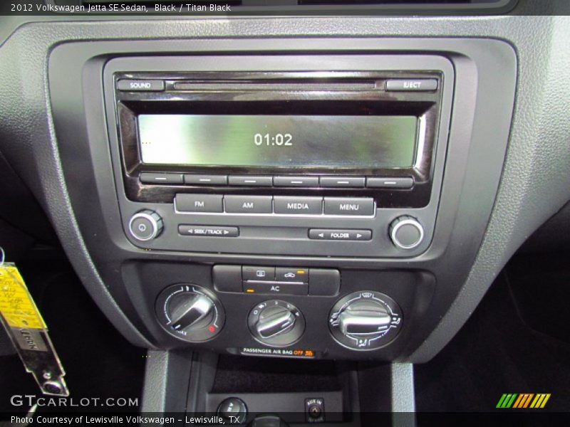 Black / Titan Black 2012 Volkswagen Jetta SE Sedan
