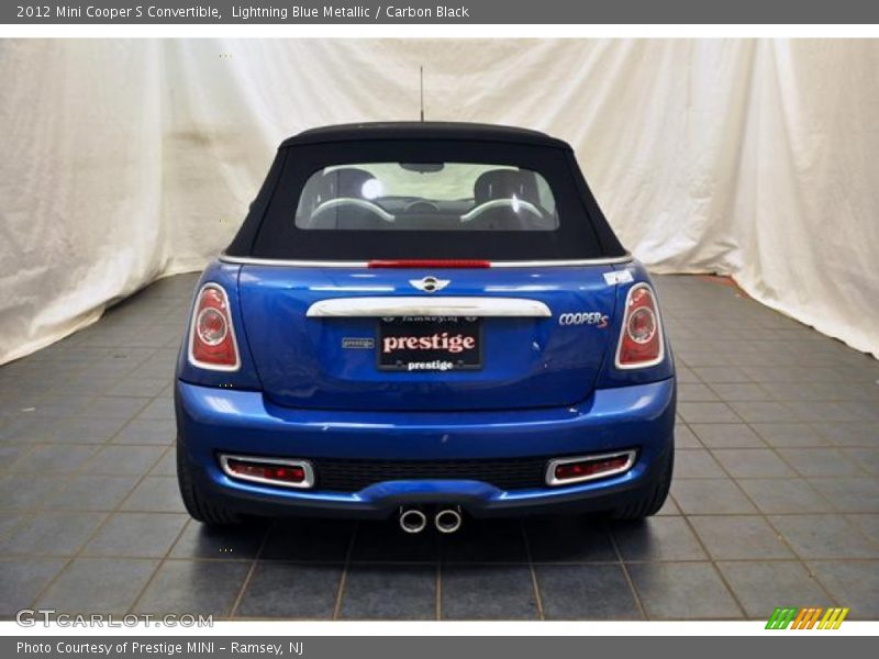 Lightning Blue Metallic / Carbon Black 2012 Mini Cooper S Convertible