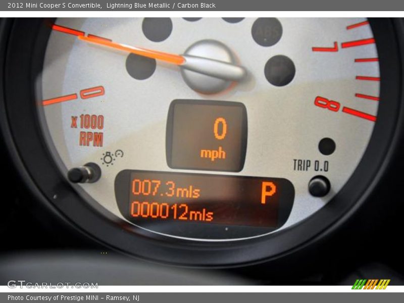 Lightning Blue Metallic / Carbon Black 2012 Mini Cooper S Convertible