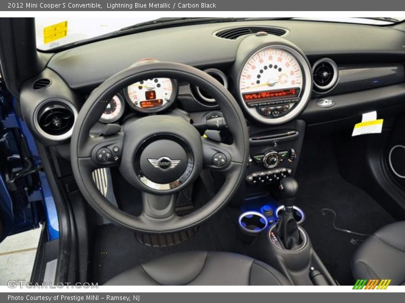 Lightning Blue Metallic / Carbon Black 2012 Mini Cooper S Convertible