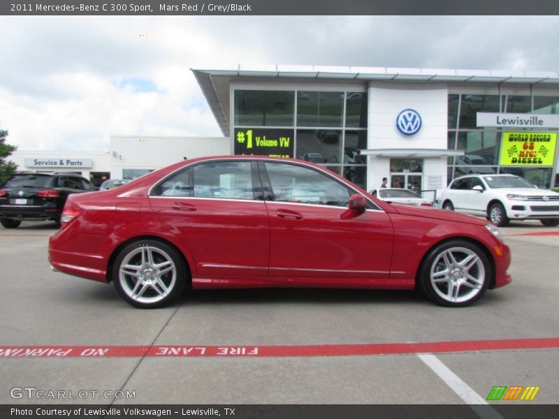 Mars Red / Grey/Black 2011 Mercedes-Benz C 300 Sport