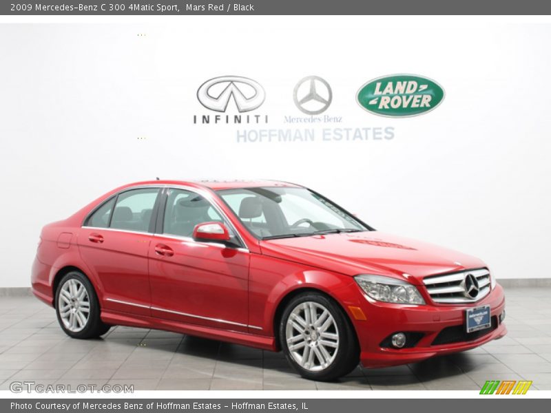 Mars Red / Black 2009 Mercedes-Benz C 300 4Matic Sport