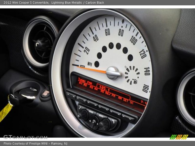 Lightning Blue Metallic / Carbon Black 2012 Mini Cooper S Convertible