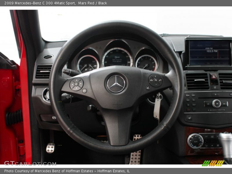 Mars Red / Black 2009 Mercedes-Benz C 300 4Matic Sport