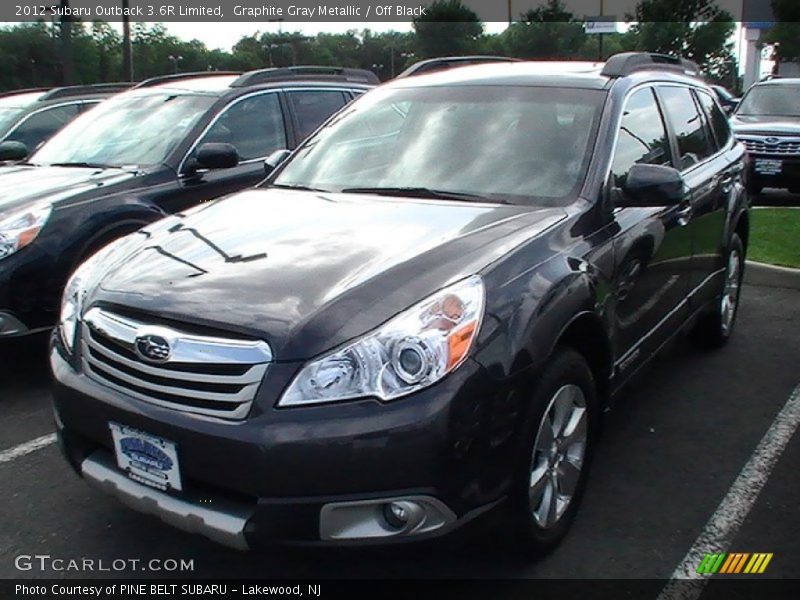 Graphite Gray Metallic / Off Black 2012 Subaru Outback 3.6R Limited