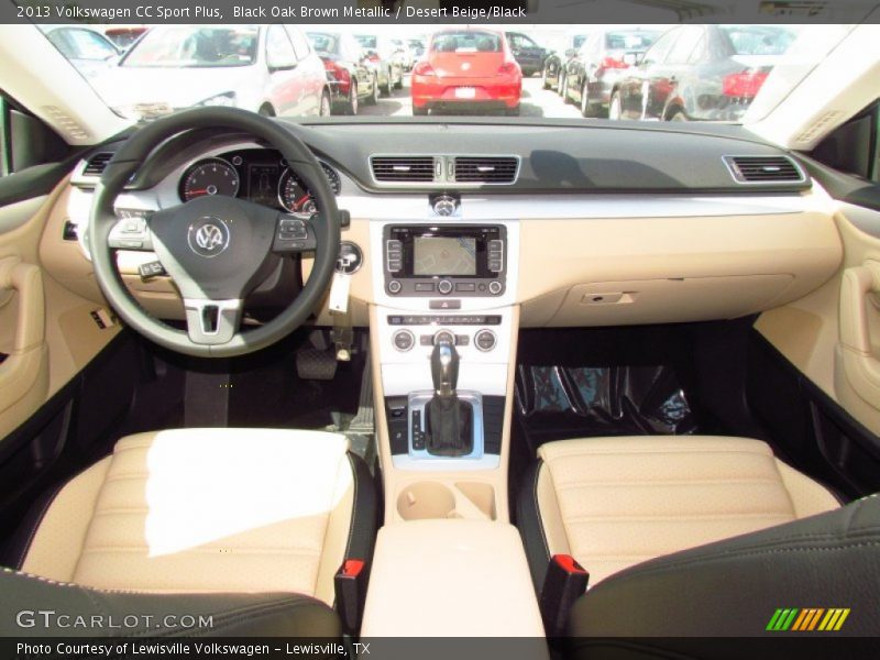 Black Oak Brown Metallic / Desert Beige/Black 2013 Volkswagen CC Sport Plus