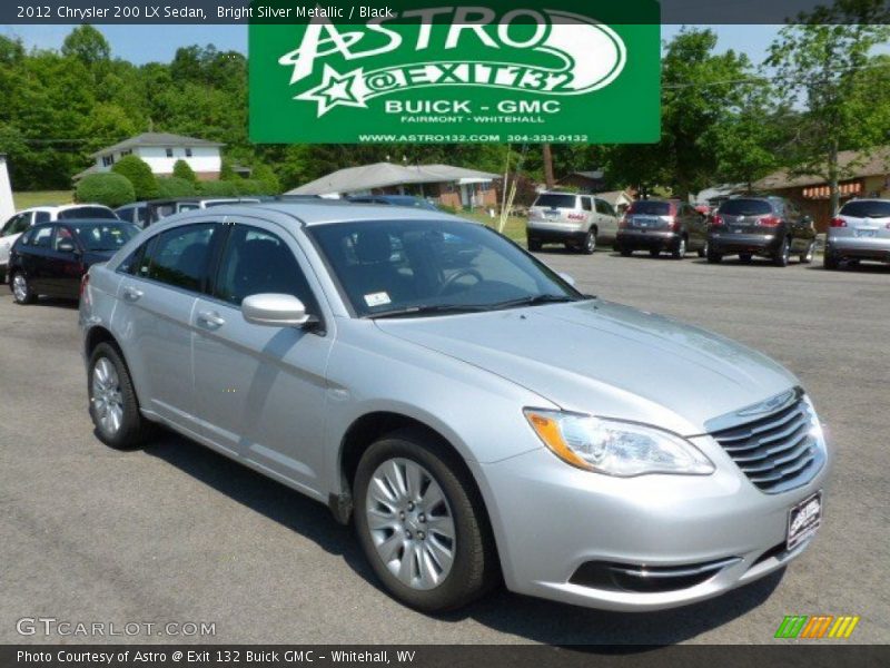 Bright Silver Metallic / Black 2012 Chrysler 200 LX Sedan