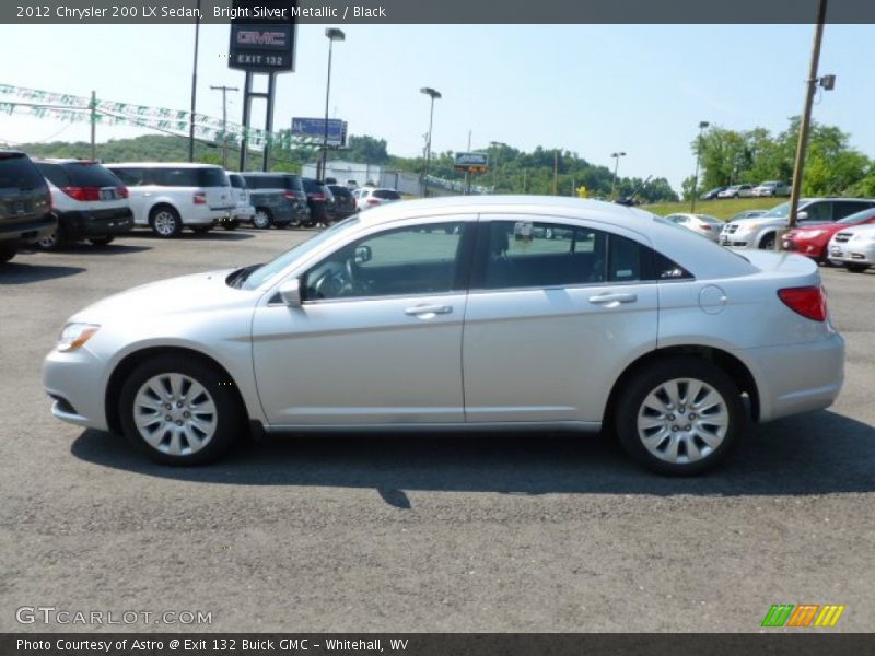 Bright Silver Metallic / Black 2012 Chrysler 200 LX Sedan