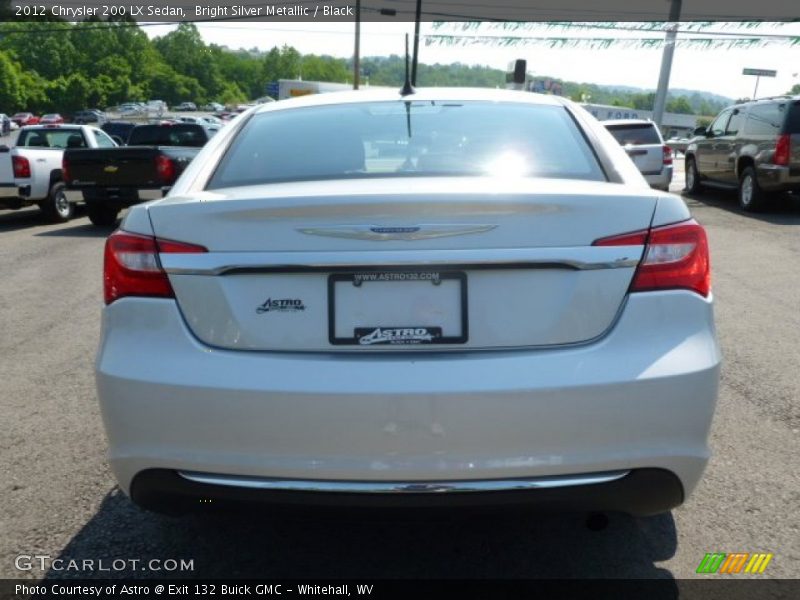 Bright Silver Metallic / Black 2012 Chrysler 200 LX Sedan