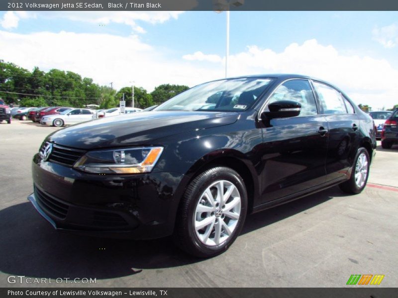 Black / Titan Black 2012 Volkswagen Jetta SE Sedan