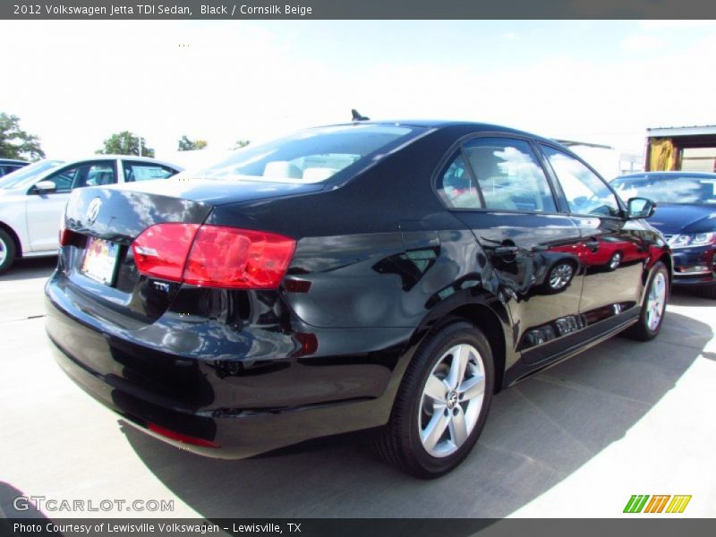 Black / Cornsilk Beige 2012 Volkswagen Jetta TDI Sedan