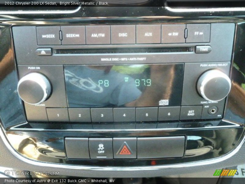 Bright Silver Metallic / Black 2012 Chrysler 200 LX Sedan