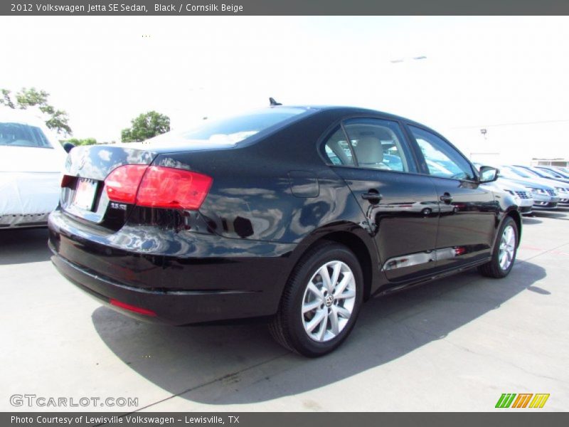 Black / Cornsilk Beige 2012 Volkswagen Jetta SE Sedan