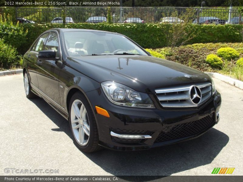 Black / Almond Beige/Mocha 2012 Mercedes-Benz C 250 Sport