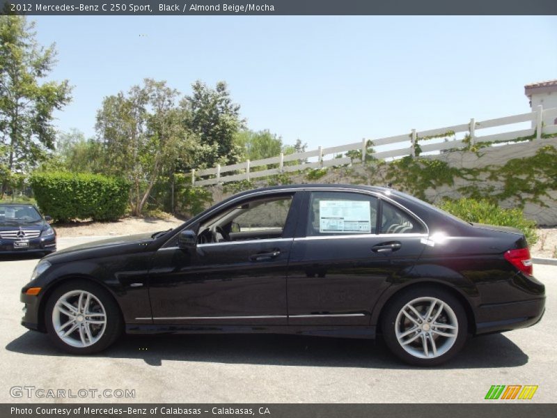 Black / Almond Beige/Mocha 2012 Mercedes-Benz C 250 Sport
