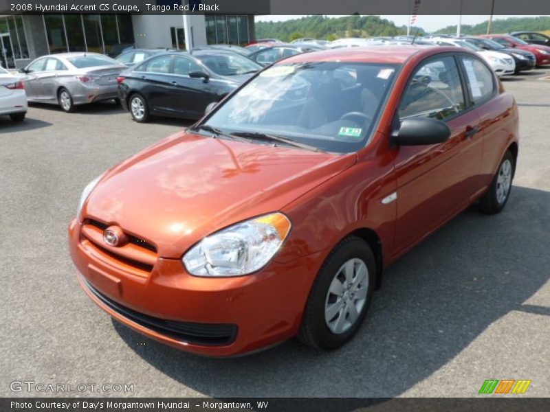 Tango Red / Black 2008 Hyundai Accent GS Coupe