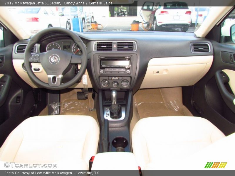 Candy White / Cornsilk Beige 2012 Volkswagen Jetta SE Sedan