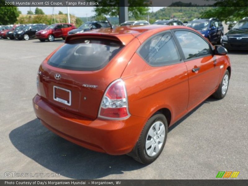 Tango Red / Black 2008 Hyundai Accent GS Coupe