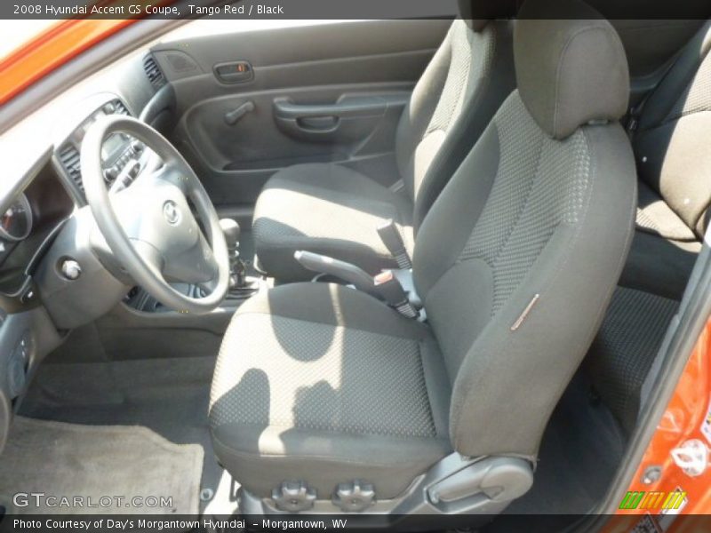 Front Seat of 2008 Accent GS Coupe