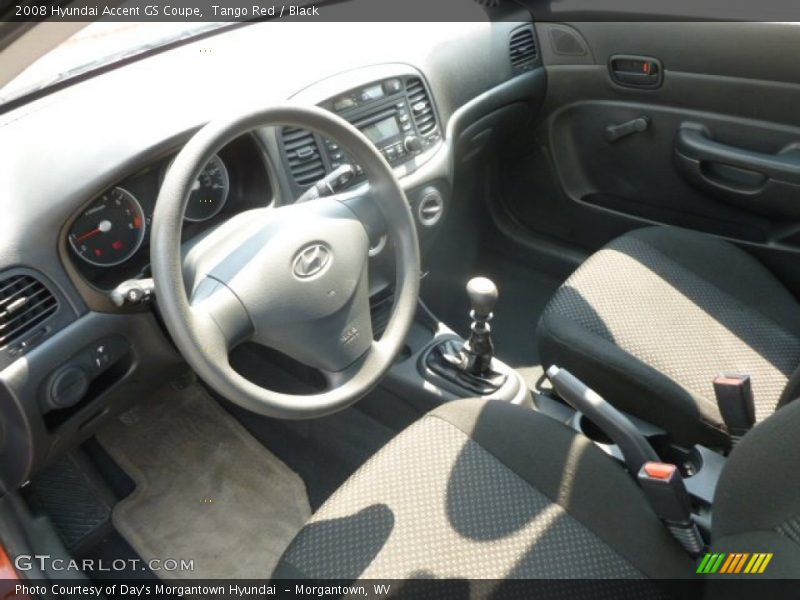 Black Interior - 2008 Accent GS Coupe 
