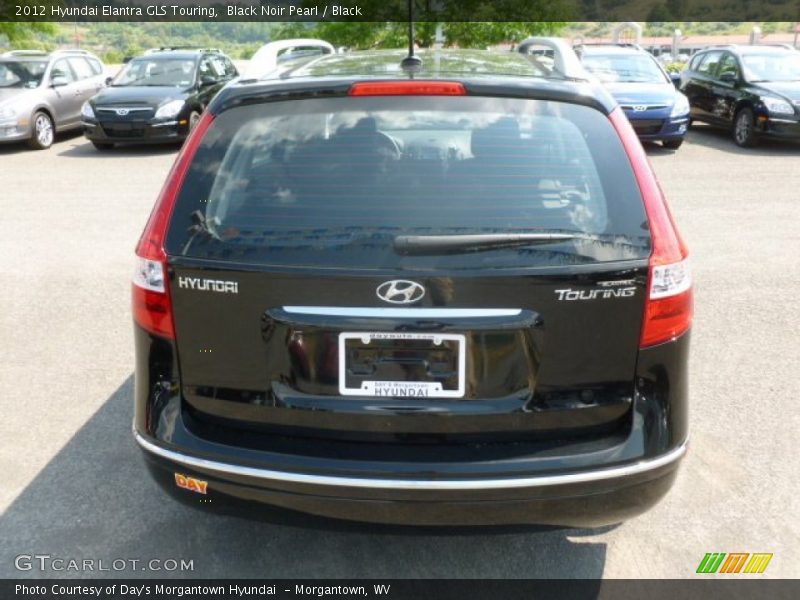 Black Noir Pearl / Black 2012 Hyundai Elantra GLS Touring