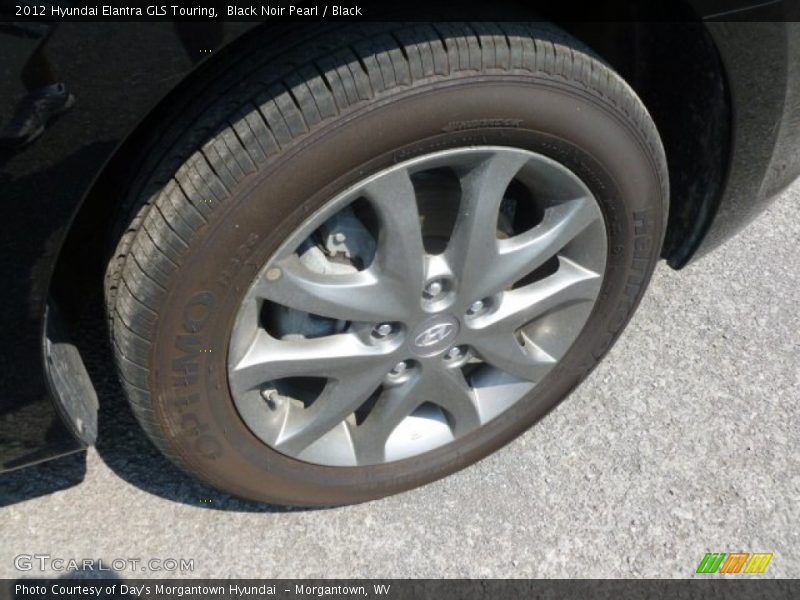 Black Noir Pearl / Black 2012 Hyundai Elantra GLS Touring
