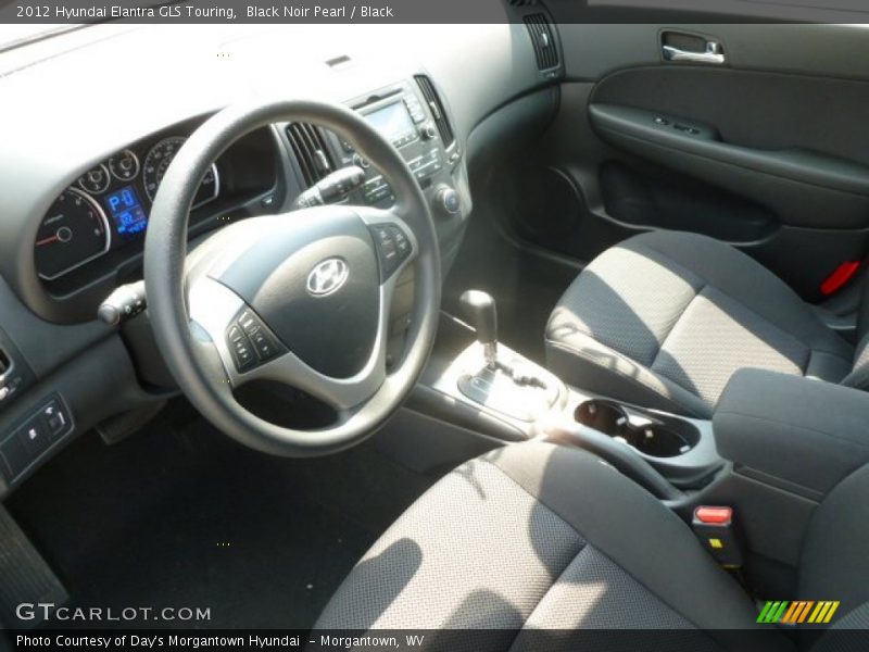 Black Noir Pearl / Black 2012 Hyundai Elantra GLS Touring