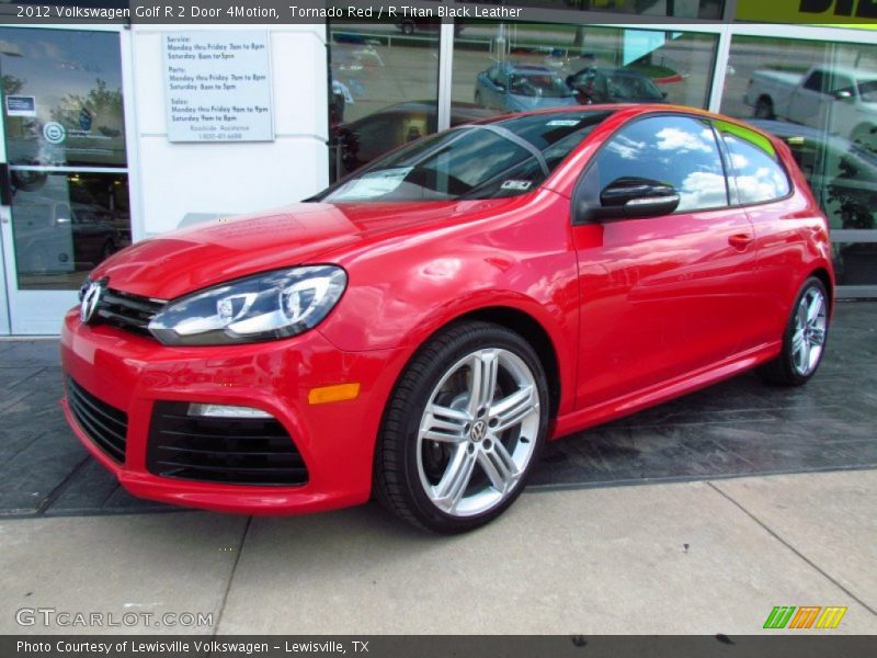 Tornado Red / R Titan Black Leather 2012 Volkswagen Golf R 2 Door 4Motion