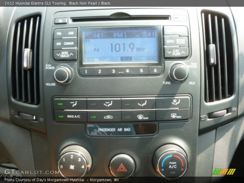 Black Noir Pearl / Black 2012 Hyundai Elantra GLS Touring