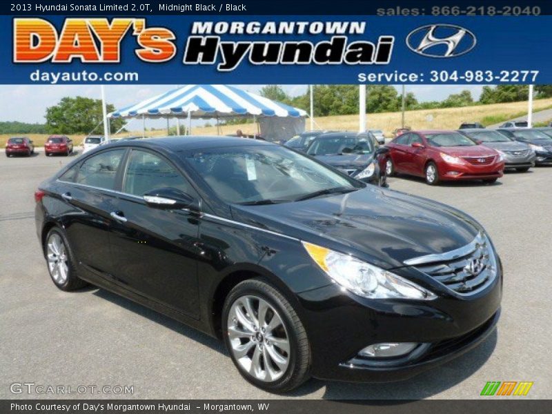 Midnight Black / Black 2013 Hyundai Sonata Limited 2.0T