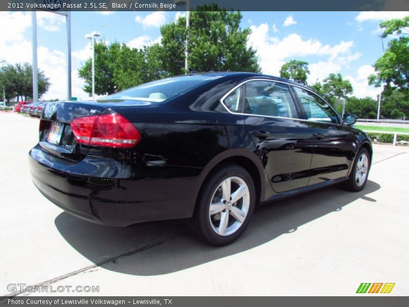 Black / Cornsilk Beige 2012 Volkswagen Passat 2.5L SE