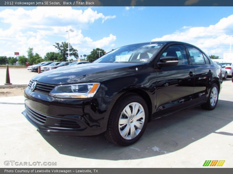 Black / Titan Black 2012 Volkswagen Jetta SE Sedan