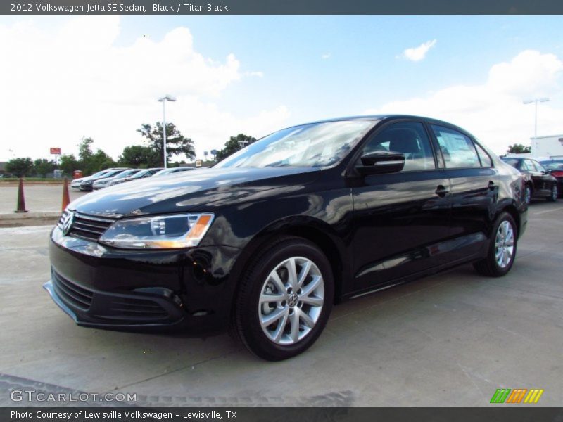 Black / Titan Black 2012 Volkswagen Jetta SE Sedan
