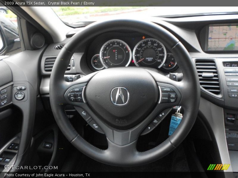 Crystal Black Pearl / Ebony 2009 Acura TSX Sedan