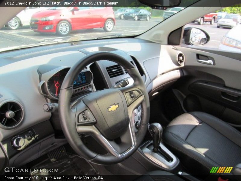 Black / Jet Black/Dark Titanium 2012 Chevrolet Sonic LTZ Hatch