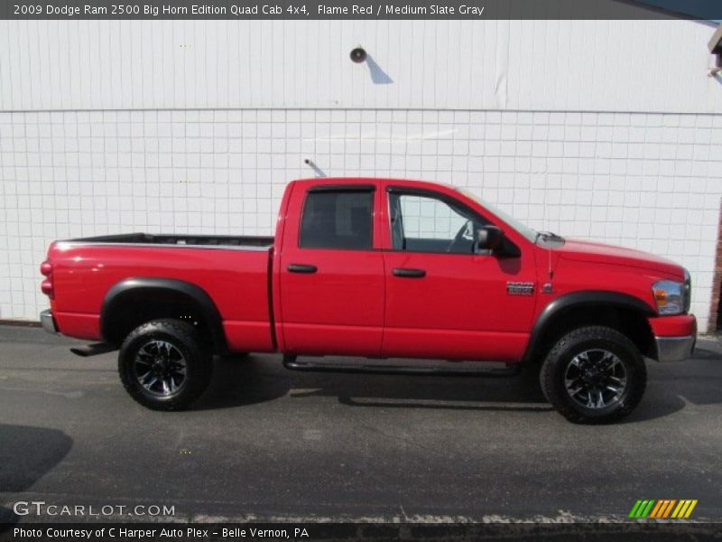 Flame Red / Medium Slate Gray 2009 Dodge Ram 2500 Big Horn Edition Quad Cab 4x4