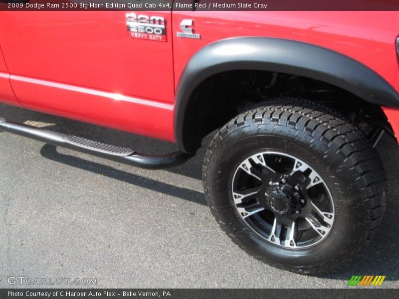 Flame Red / Medium Slate Gray 2009 Dodge Ram 2500 Big Horn Edition Quad Cab 4x4