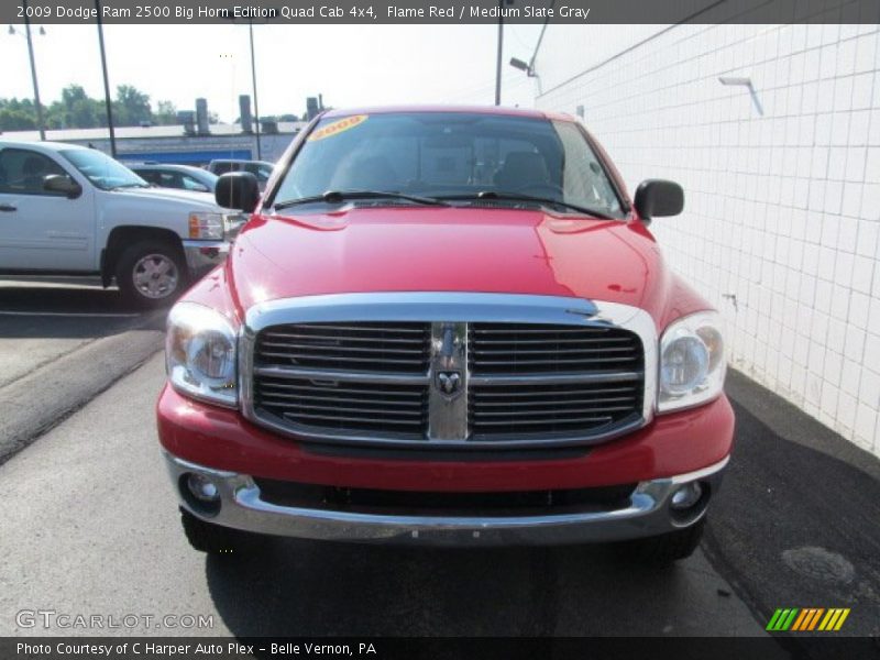 Flame Red / Medium Slate Gray 2009 Dodge Ram 2500 Big Horn Edition Quad Cab 4x4