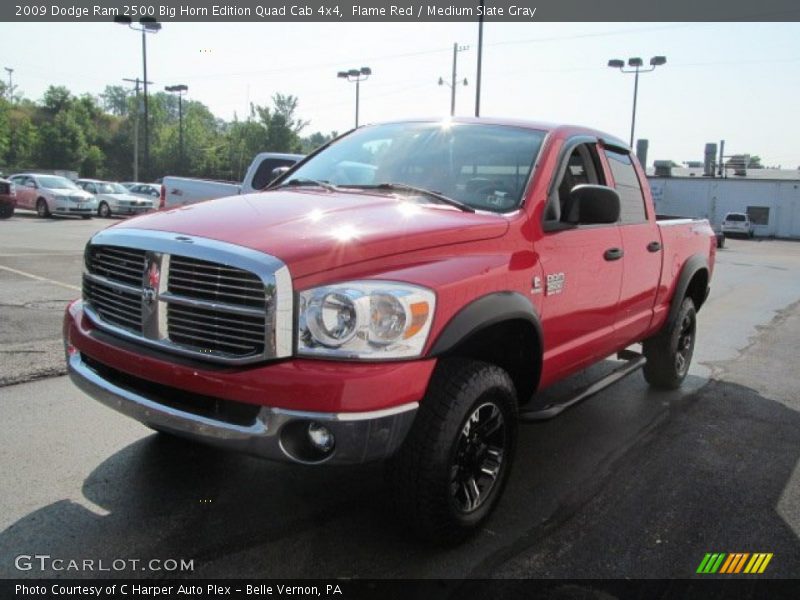 Flame Red / Medium Slate Gray 2009 Dodge Ram 2500 Big Horn Edition Quad Cab 4x4