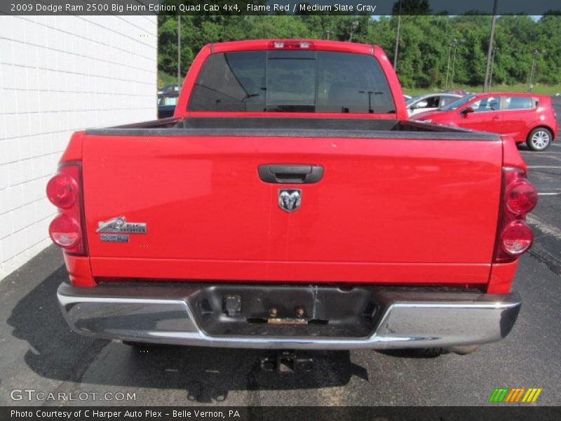 Flame Red / Medium Slate Gray 2009 Dodge Ram 2500 Big Horn Edition Quad Cab 4x4