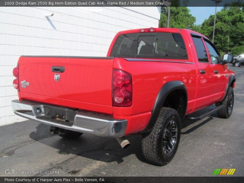 Flame Red / Medium Slate Gray 2009 Dodge Ram 2500 Big Horn Edition Quad Cab 4x4