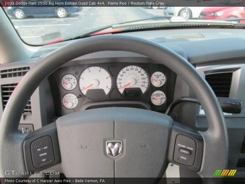 Flame Red / Medium Slate Gray 2009 Dodge Ram 2500 Big Horn Edition Quad Cab 4x4